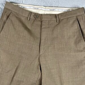 Santorelli Romeo 100% Wool Dress Pants Tan Made in Italy Size 34
